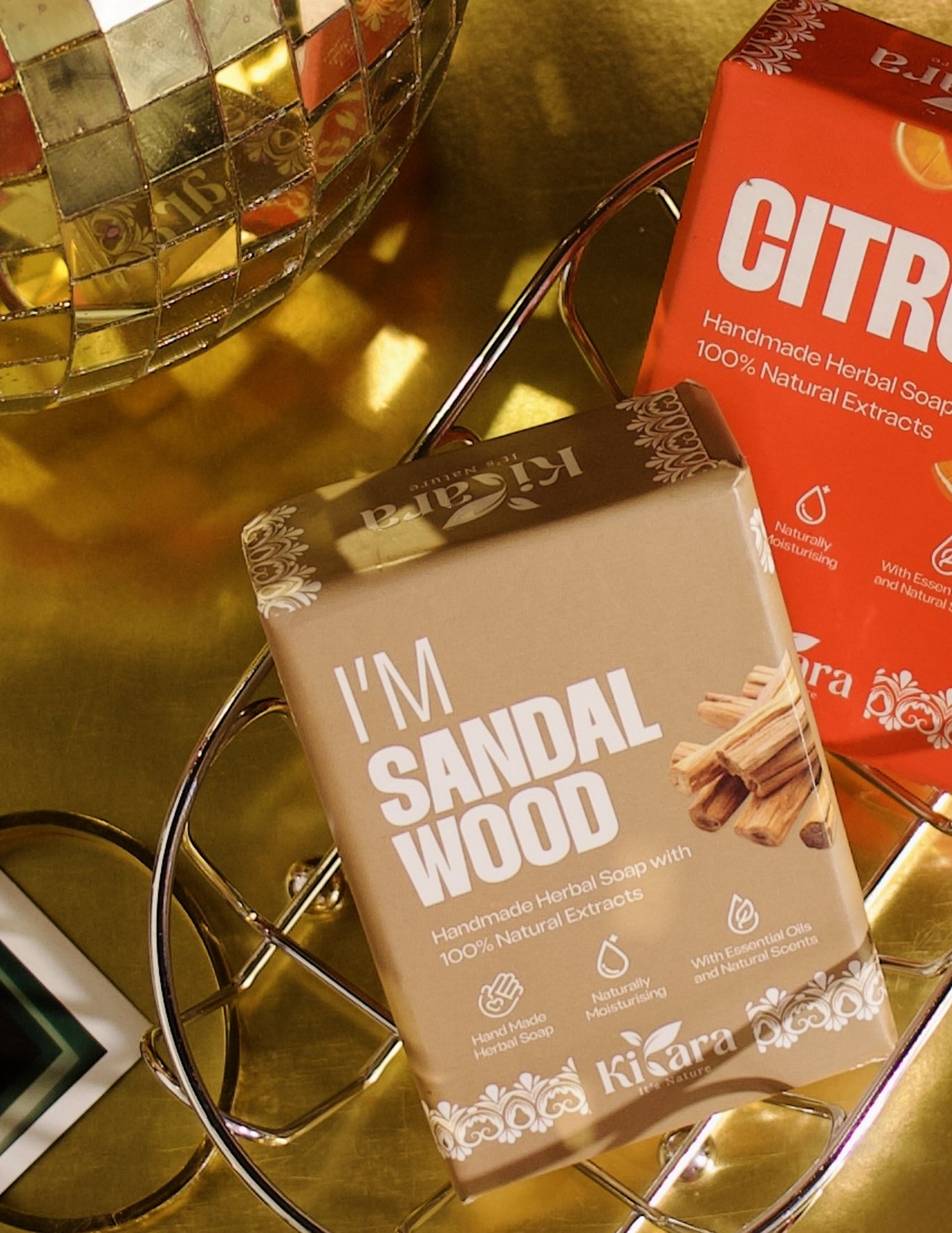 Kiyara Sandalwood Soap Bar packaging